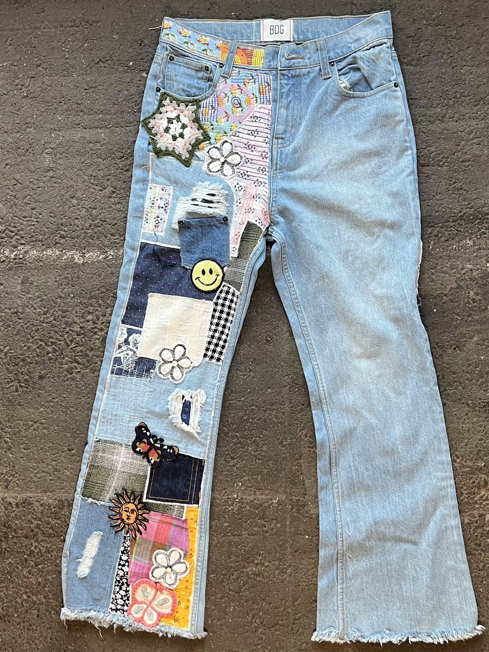 BDG Light Blue Patchwork Women's Jeans